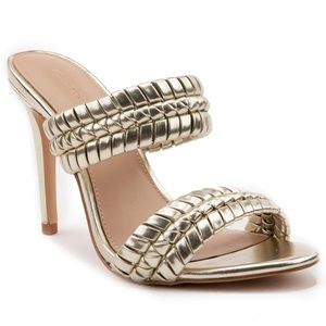 Gold jendi mule sandal